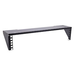 19" 2U Vertical Under Desk Wall Mount Black Intos 19105b
