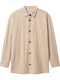 Дълъг Ръкав Overshirt Бежов