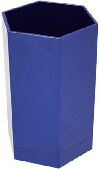 Metron Μολυβοθήκη Πλαστική Πολύγωνη 7x11cm Μεταλλικό Μπλε 094039