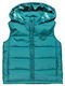 Kids' Casual Jacket Sleeveless with Hood Green