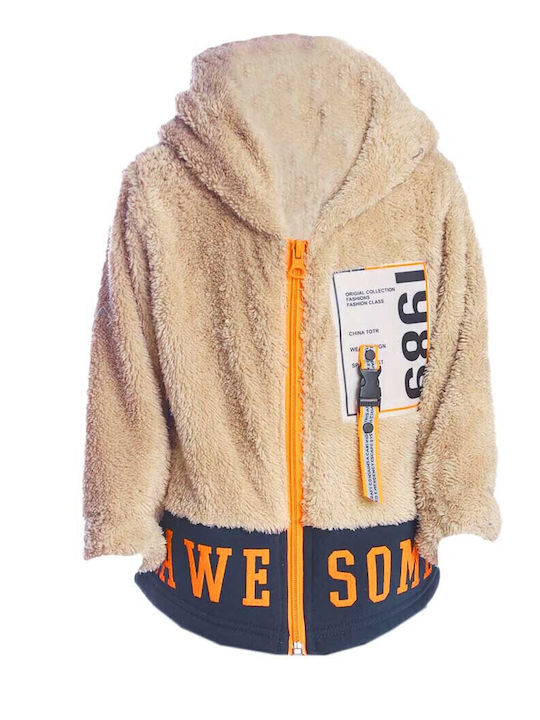 Joyce Kinderstrickjacke Pelz mit Kapuze BEZ