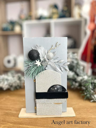 Grey Glamorous Настолници Гоури Къща Сив 1бр