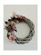 Decorative Wreath "Grey Rotten Apple Flowers"