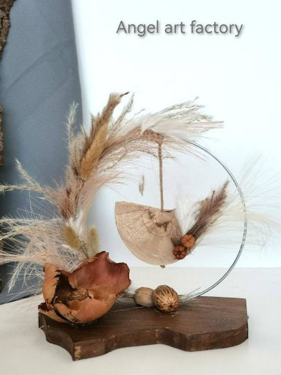 Boho-Naturstil-Komposition - Holz-Pampas