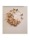 Gold Wreath with Hammered Butterflies 40 cm