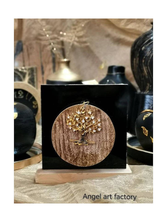 Επιτραπέζιο Διακοσμητικό Luxury Gold Black Δέντρο Ζωής