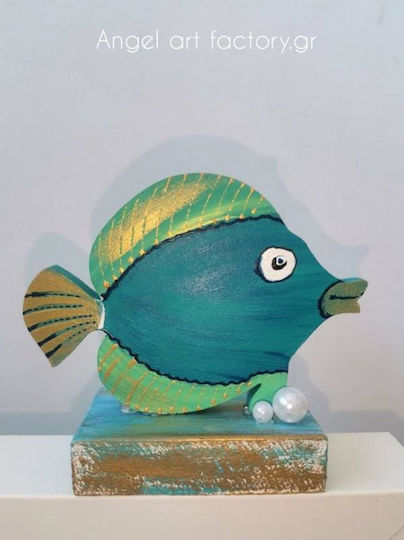 Holzfarbener Fischsockel