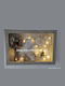 Hanging Wedding Crown Display Case Beige Gray