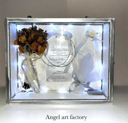 Hanging Wedding Crown Case Silver Patina