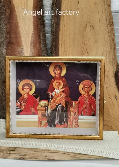 Cutie pentru Coroana de Nuntă Suspendată cu Icoana Sfinților