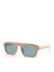 Vogue Unisex Sunglasses with Beige Horn-Rimmed Frame and Light Blue Lens VO5620S 321680
