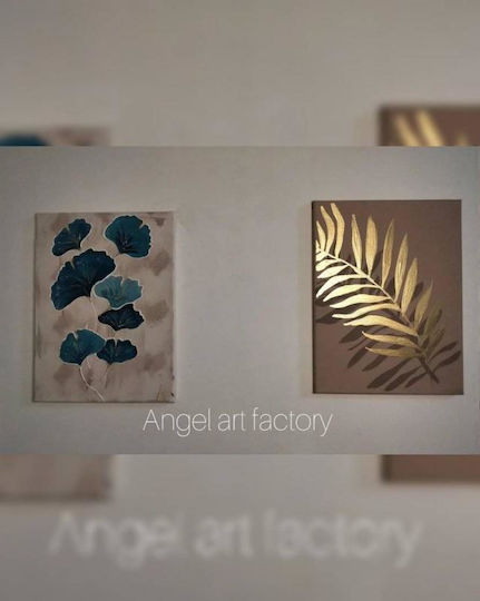 Painting Gold Tropical Leaves