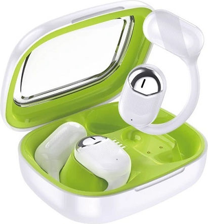 Kakusiga KSC-1110 Open Ear Bluetooth Handsfree Earphones with Charging Case White