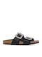 Brionia Leder Flache Sandalen für Damen in Schwarz Farbe