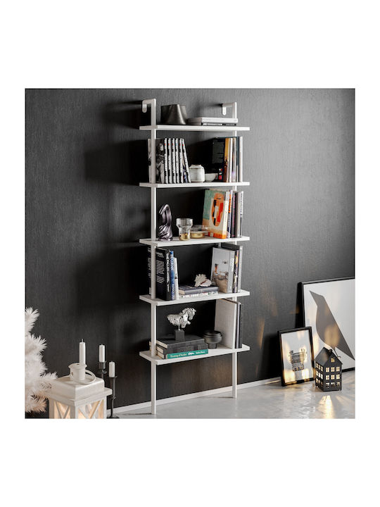 Bibliotecă Paula Albă 60x22x174 cm