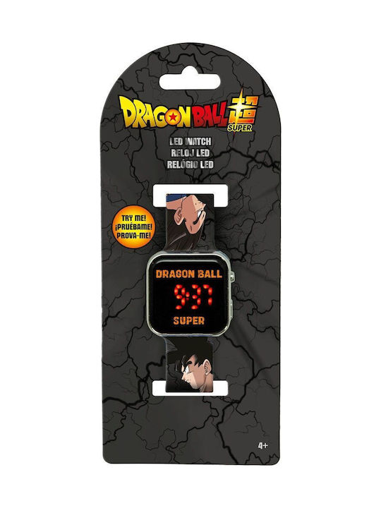 Kids Licensing Dragon Ball Дигитален Детски Часовник 30мм Черен с Каучукова Каишка