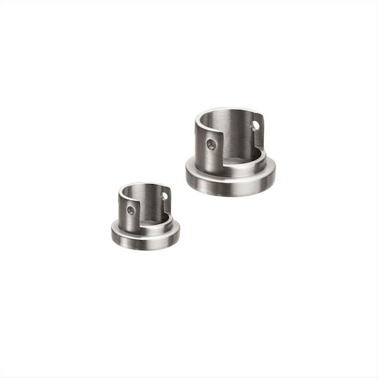 Wall Rosette Curtain Rod Nickel Matte 25mm Wall Rosette Curtain Rod Nickel Matte 25mm