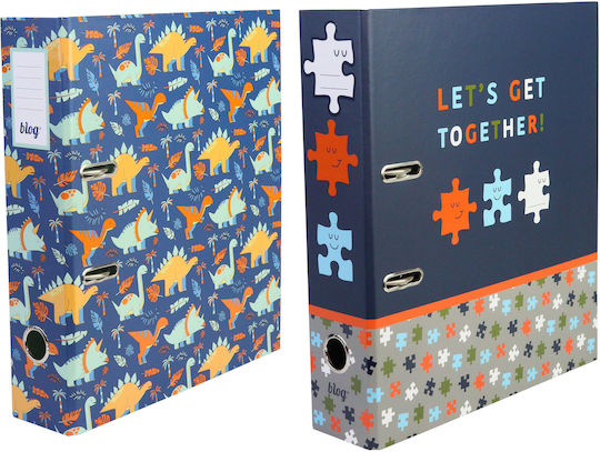 Ring Binder 2 Rings A4 Spine 8cm B'log Play Me Dino Ancor