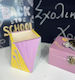 Wooden Multicolored Pencil Holder
