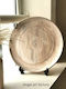 Decorative Ceramic Plate Shabby Chic Silver Patina