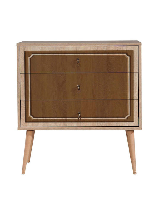 Συρταριέρα Trio 869vel3438 80x40x90cm Oak-brown