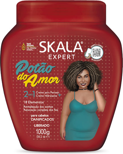 Skala Potão De Amor Μάσκα Μαλλιών για Λάμψη με Argan Oil & Κερατίνη 1000gr