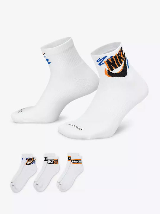 Nike Everyday Plus Athletic Socks White 3 Pairs