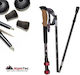 AlpinPro Compact Aluminum Trekking Pole Athos Zpole Black 260gr