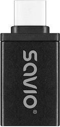 Savio Ak-80 Αντάπτορας Usb-a 3.1 F Usb 3.1 Type C M Μαύρο Savio Ak-80 Αντάπτορας Usb-a 3.1 F Usb 3.1 Type C M Μαύρο