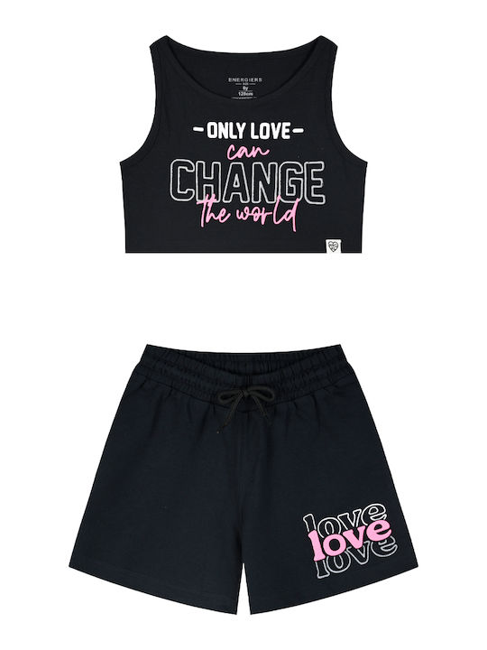 Energiers Kids' Set with Shorts Summer 2pcs Bla...