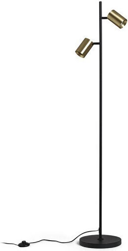 Flynn Ii Floor Lamp with Socket for Bulb GU10 Black