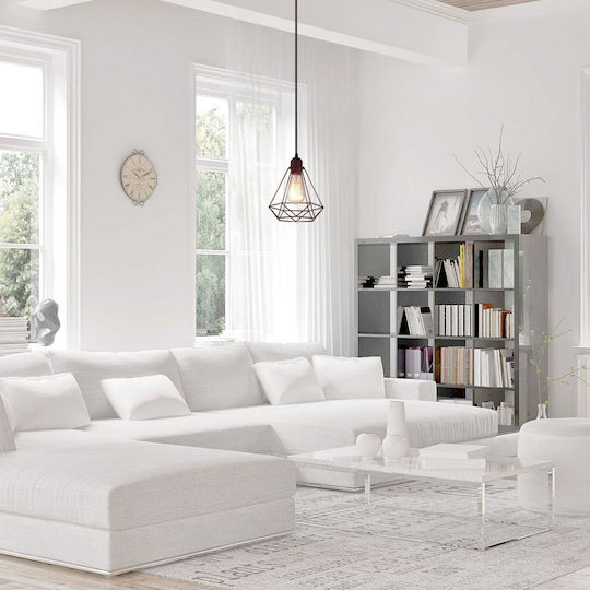 Vivalux Hängelampe Beige mit Fassung E27 20x20x142cm.