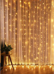 300 Luminite LED 3m. x 300buc Alb cald USB tip Perdea 1buc