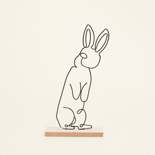 Beauty Home Easter Rabbit Bunny Metallic 29x15x5cm