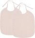 Meyco Bib Fabric with Lace Band Soft Pink 2pcs