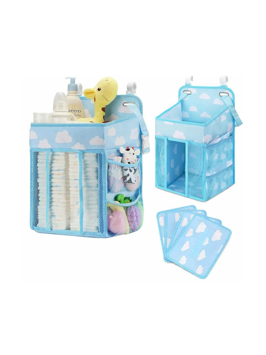 Crib Organizer Tecos Diapers Accessories Other Essentials Baby Care 43x28x20cm Hanging Option Crib Blue