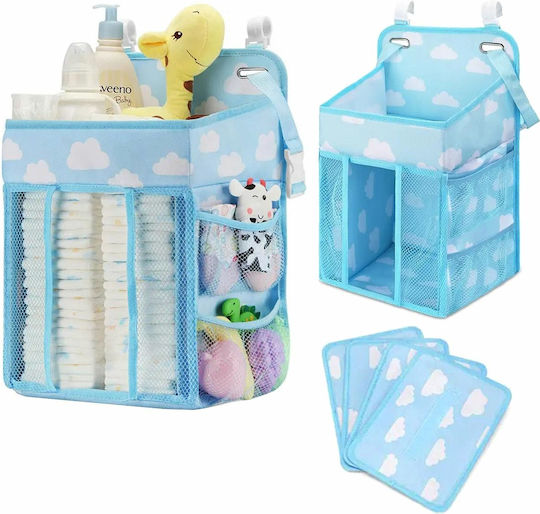 Organizator pentru Pătuț Tecos Scutece Accesorii Alte Esențiale Îngrijire Bebeluși 43x28x20cm Opțiune de Agățare Pătuț Albastru