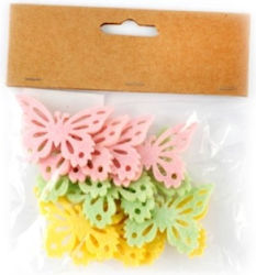 Adhesive Felt Butterfly 3.5 cm Set of 18 Pieces