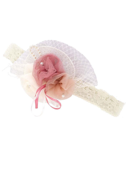 Nst Nastasia Roz Accesoriu de Păr de Botez din Dantelă