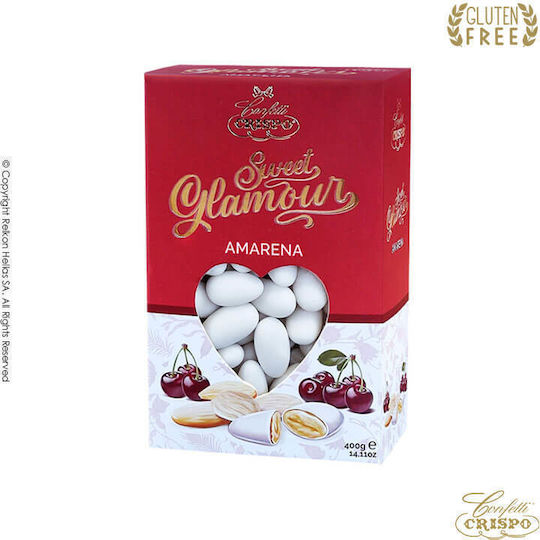 Relkon Κουφέτα Αμυγδάλου Sweet Glamour σε Σχήμα Κλασικό με Γεύση Κεράσι Λευκό 400gr