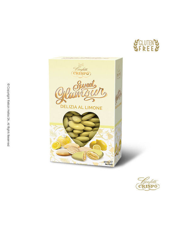 Relkon Κουφέτα Αμυγδάλου Sweet Glamour σε Σχήμα Βότσαλο με Γεύση Λεμόνι Κίτρινο 400gr