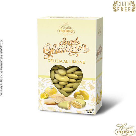 Relkon Κουφέτα de Migdale Sweet Glamour în Formă Pebble cu Aromă de Lămâie Galben 400gr