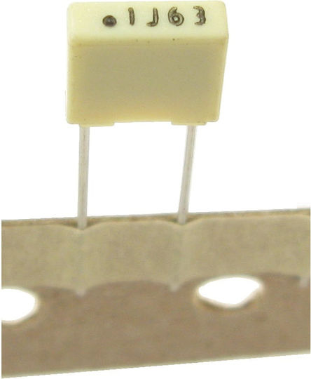 Πυκνωτής Mkt 100nf 63vdc 40vac ; 5%; Pitch:5mm; Kemet; 100nf 63vdc Πολυεστέρα Polyester Film Capacitor