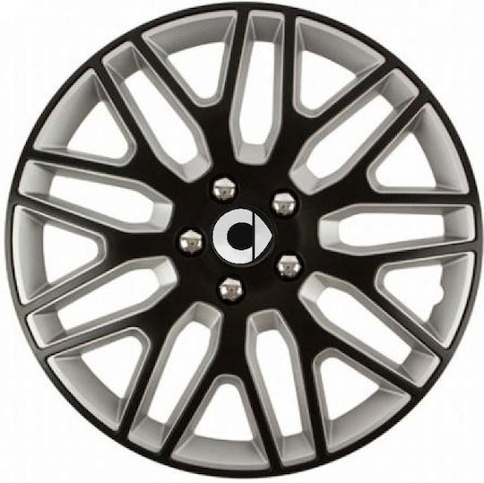 246841 Capace De Roți Auto Versaco Dakar Nc Negru Argintiu 14" Compatibilitate Inteligent 4 Bucăți