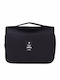 Travel Cosmetic Bag Tecos 3 Compartments Dimensions 23*18.5*8.5 Centimeters Hook Black