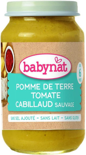 Babybio Frucht-Gemüse-Püree mit Geschmack Wilder Kabeljau - Tomaten & Kartoffeln 200gr für 6+ Monate