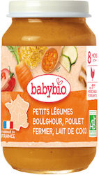 Babybio Meniu bebelusi cu Gust de Pui - Bulgur & Lapte de Cocos pentru 8+ Luni 200gr