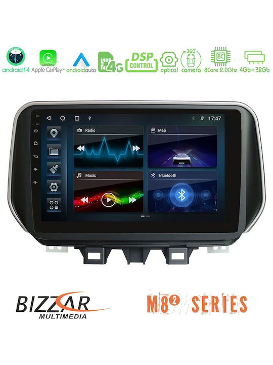 Bizzar Auto-Audiosystem für Hyundai iX35 2018 – 2020 (Bluetooth/USB/WiFi/GPS/Apple-Carplay/Android-Auto) mit Touchscreen 10"
