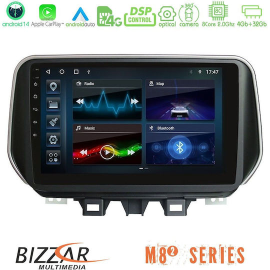 Bizzar Car Audio System for Hyundai iX35 2018 – 2020 (Bluetooth/USB/WiFi/GPS/Apple-Carplay/Android-Auto) with Touch Screen 10"