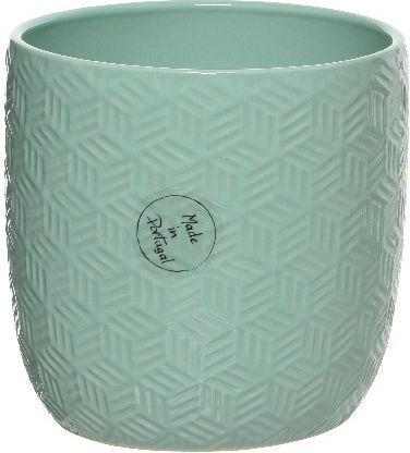 Kaemingk Übertopf Keramik Türkis 13.5x13.5x13εκ.